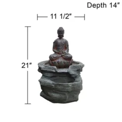 John Timberland Rustic Zen Buddha Outdoor Floor Water Fountain With Light LED 21" High Sitting For Yard Garden Patio Deck Home -Modern Lighting Store GUEST 6778ee9c cbf0 4f86 a1c8 ac1215b095d1