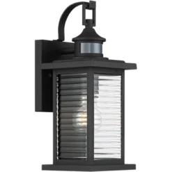 John Timberland Cameron Mission Outdoor Wall Light Fixture Textured Black Motion Sensor Dusk To Dawn 13 3/4" Clear Stripped Glass For Post Exterior 11 John Timberland Cameron Mission Outdoor Wall Light Fixture Textured Black Motion Sensor Dusk To Dawn 13 3/4" Clear Stripped Glass For Post Exterior -Modern Lighting Store GUEST 6a055ccc adfa 436e 88a8 ab78344b0983