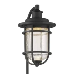 John Timberland Markham 26 1/2" High Textured Black LED Path Lights Set Of 2