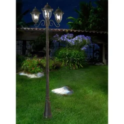 John Timberland Hepworth Vintage Rustic Outdoor Post Light And Cap Base Veranda Bronze 76 3/4" For Post Exterior Barn Deck House Porch Yard Patio Home -Modern Lighting Store GUEST 6db7cfce c24a 4a60 97a7 f7db5d0c1777