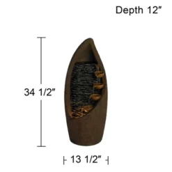 John Timberland Modern Rustic Outdoor Floor Water Fountain With Light LED 34 1/2" High Cascading For Yard Garden Patio Deck -Modern Lighting Store GUEST 6e6d9330 32fb 486b afd1 9018669608ce