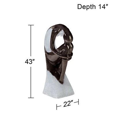 John Timberland Graceful Form Modern Zen Bubbler Curled Female Outdoor Floor Water Fountain With LED Light 43" For Yard Garden Patio Home Deck Porch 7 John Timberland Graceful Form Modern Zen Bubbler Curled Female Outdoor Floor Water Fountain With LED Light 43" For Yard Garden Patio Home Deck Porch - Image 7