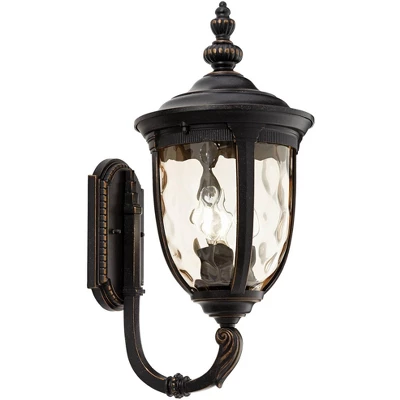 John Timberland Bellagio Vintage Rustic Outdoor Wall Light Fixture Veranda Bronze Upbridge 21" Hammered Glass Sconce For Post Exterior Barn Deck House 6 John Timberland Bellagio Vintage Rustic Outdoor Wall Light Fixture Veranda Bronze Upbridge 21" Hammered Glass Sconce For Post Exterior Barn Deck House - Image 6