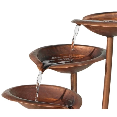 John Timberland Water Lilies And Cat Tails Rustic Cascading Outdoor Floor Water Fountain 33" For Yard Garden Patio Home Deck Porch House Exterior Roof 2 John Timberland Water Lilies And Cat Tails Rustic Cascading Outdoor Floor Water Fountain 33" For Yard Garden Patio Home Deck Porch House Exterior Roof - Image 2