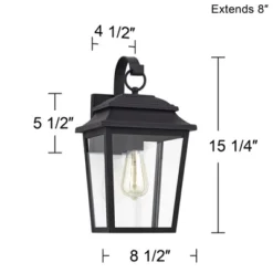 John Timberland Bellis Verde Modern Outdoor Wall Light Fixtures Set Of 2 Textured Black Lantern Frame 15 1/4" Clear Glass For Post Exterior 11 John Timberland Bellis Verde Modern Outdoor Wall Light Fixtures Set Of 2 Textured Black Lantern Frame 15 1/4" Clear Glass For Post Exterior -Modern Lighting Store GUEST 803c4f59 6636 497a 99b2 6eab7107f2cf