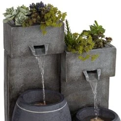 John Timberland Mendit Rustic Cascading 2-Jar Outdoor Wall Floor Water Fountain With LED Light 29" For Yard Garden Patio Home Deck Lawn 10 John Timberland Mendit Rustic Cascading 2-Jar Outdoor Wall Floor Water Fountain With LED Light 29" For Yard Garden Patio Home Deck Lawn -Modern Lighting Store GUEST 80ca966c 69be 4ab8 b51c 133507e440c0