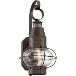 John Timberland Galt Rustic Outdoor Wall Light Fixture Oil Rubbed Bronze Motion Sensor Dusk To Dawn 19 3/4" Clear Seedy Glass For Post Exterior Barn -Modern Lighting Store GUEST 80e22194 c338 4118 a5d3 2c5af696f861