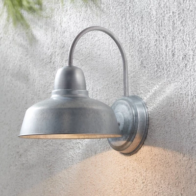 John Timberland Rustic Industrial Farmhouse Outdoor Barn Light Fixture Galvanized Gooseneck Arm 13" For Exterior Barn Deck House Porch Yard Patio Roof 1 John Timberland Rustic Industrial Farmhouse Outdoor Barn Light Fixture Galvanized Gooseneck Arm 13" For Exterior Barn Deck House Porch Yard Patio Roof