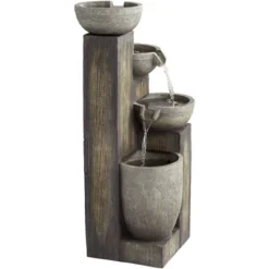 John Timberland Four Tier Rustic Cascading Outdoor Floor Water Fountain With LED Light 40 1/2" For Yard Garden Patio Home Deck Porch House Roof 13 John Timberland Four Tier Rustic Cascading Outdoor Floor Water Fountain With LED Light 40 1/2" For Yard Garden Patio Home Deck Porch House Roof -Modern Lighting Store GUEST 8469009f 548b 4857 ab72 eda20f9adfdc