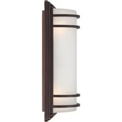 John Timberland Habitat Modern Industrial Outdoor Wall Light Fixtures Set Of 2 Rubbed Bronze 16" Opal Glass For Post Exterior Barn Deck -Modern Lighting Store GUEST 87531c7d fb15 4d7b 9078 0d90444e20d8