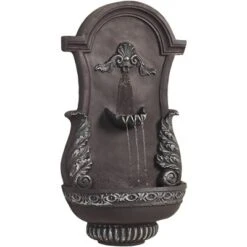 John Timberland Tivoli Grey Ornate Rustic Outdoor 2 Tier Outdoor Wall Water Fountain 33" For Yard Backyard Garden Patio Home Deck Porch House Exterior -Modern Lighting Store GUEST 8985bf9f 6cf9 455b 8016 879fd2797490