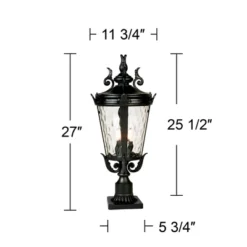 John Timberland Casa Marseille Vintage Outdoor Post Light Textured Black With Pier Mount 29" Clear Hammered Glass For Exterior Barn Deck House Porch 7 John Timberland Casa Marseille Vintage Outdoor Post Light Textured Black With Pier Mount 29" Clear Hammered Glass For Exterior Barn Deck House Porch -Modern Lighting Store GUEST 8adc13a7 463d 4822 997a c2b7a197005d