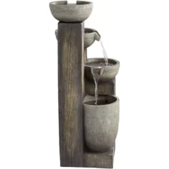 John Timberland Four Tier Rustic Cascading Outdoor Floor Water Fountain With LED Light 40 1/2" For Yard Garden Patio Home Deck Porch House Roof 14 John Timberland Four Tier Rustic Cascading Outdoor Floor Water Fountain With LED Light 40 1/2" For Yard Garden Patio Home Deck Porch House Roof -Modern Lighting Store GUEST 8b02c1a5 e677 43a8 a8fd f98b71992869