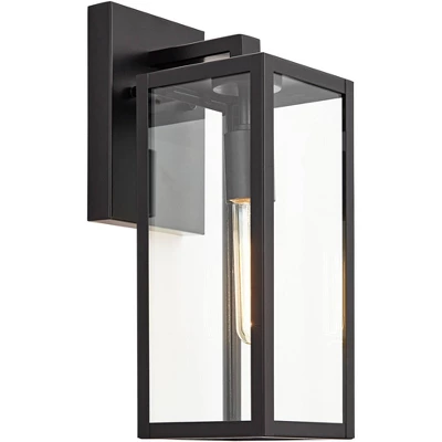 John Timberland Modern Outdoor Wall Light Fixture Mystic Black 14 1/4" Clear Glass Panel For Exterior Barn Deck House Porch Yard Patio Outside Garage 5 John Timberland Modern Outdoor Wall Light Fixture Mystic Black 14 1/4" Clear Glass Panel For Exterior Barn Deck House Porch Yard Patio Outside Garage - Image 5