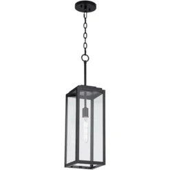 John Timberland Modern Outdoor Hanging Light Fixture Mystic Black 27 1/4" Clear Glass Panel For Exterior Barn Deck House Porch Patio Outside Garage -Modern Lighting Store GUEST 93709046 261a 49bc b833 f69d58f80ffb