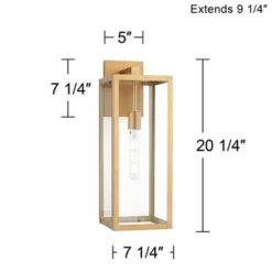 John Timberland Titan Modern Outdoor Wall Light Fixture Soft Gold 20 1/4" Clear Glass For Post Exterior Barn Deck House Porch Yard Posts Patio Home -Modern Lighting Store GUEST 94c9cad9 c8f4 42d7 9547 d8f86e182951
