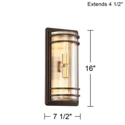 John Timberland Habitat Modern Outdoor Wall Light Fixture Bronze Warm Brass 16" Clear Glass For Post Exterior Barn Deck House Porch Yard Patio Home 15 John Timberland Habitat Modern Outdoor Wall Light Fixture Bronze Warm Brass 16" Clear Glass For Post Exterior Barn Deck House Porch Yard Patio Home -Modern Lighting Store GUEST 978ac714 ca73 4385 b6c7 53785b922f1c