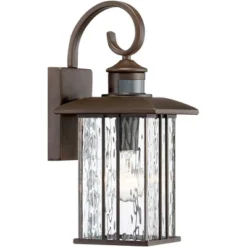 John Timberland Deaver Modern Outdoor Wall Light Fixtures Set Of 2 Bronze Motion Sensor Dusk To Dawn 15 1/4" Water Glass For Exterior -Modern Lighting Store GUEST 9907fa14 ea34 48e2 8db1 a5f09d4e7265