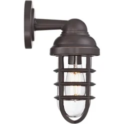 John Timberland Marlowe Industrial Outdoor Wall Light Fixture Galvanized Metal Cage 13 1/4" Clear Glass For Post Exterior Barn Deck House Porch Yard 10 John Timberland Marlowe Industrial Outdoor Wall Light Fixture Galvanized Metal Cage 13 1/4" Clear Glass For Post Exterior Barn Deck House Porch Yard -Modern Lighting Store GUEST 9a218b2f eeb9 40f0 8e3e fb29df0d4c06