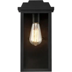 John Timberland Eastcrest Modern Outdoor Wall Light Fixture Textured Black 14" Clear Glass Panels For Post Exterior Barn Deck House Porch Yard Patio -Modern Lighting Store GUEST a1183800 c568 4f55 8d0f 57feb56c0658