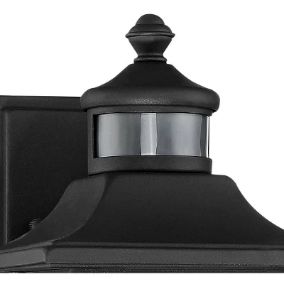 John Timberland Moray Bay Mission Outdoor Wall Light Fixture Black Motion Sensor Dusk To Dawn 11 1/2" Seedy Glass For Post Exterior Barn Deck House 3 John Timberland Moray Bay Mission Outdoor Wall Light Fixture Black Motion Sensor Dusk To Dawn 11 1/2" Seedy Glass For Post Exterior Barn Deck House - Image 3