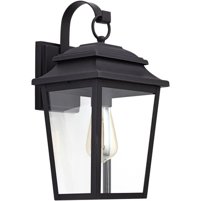 John Timberland Bellis Verde Modern Outdoor Wall Light Fixtures Set Of 2 Textured Black Lantern Frame 15 1/4" Clear Glass For Post Exterior 3 John Timberland Bellis Verde Modern Outdoor Wall Light Fixtures Set Of 2 Textured Black Lantern Frame 15 1/4" Clear Glass For Post Exterior - Image 3