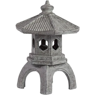 John Timberland Pagoda Statue Sculpture Garden Decor Indoor Outdoor Front Porch Patio Yard Outside Home Balcony Old Faux Stone Finish 16 1/2" Tall 4 John Timberland Pagoda Statue Sculpture Garden Decor Indoor Outdoor Front Porch Patio Yard Outside Home Balcony Old Faux Stone Finish 16 1/2" Tall - Image 4