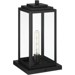 John Timberland Modern Outdoor Pier Mount Light Matte Black 17" Clear Glass Shade For Post Exterior Barn Deck House Porch Yard 7 John Timberland Modern Outdoor Pier Mount Light Matte Black 17" Clear Glass Shade For Post Exterior Barn Deck House Porch Yard -Modern Lighting Store GUEST a6394d74 e030 4d25 9574 e35b0ed1d72a
