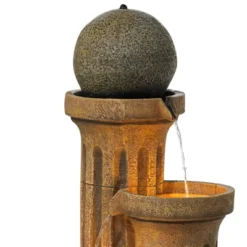 John Timberland Sphere Jugs And Column Rustic Cascading Outdoor Floor Water Fountain With LED Light 50" For Yard Garden Patio Home Deck Porch House -Modern Lighting Store GUEST a8f76715 8e00 438b 8224 af2a79038cc0