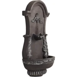 John Timberland Tivoli Grey Ornate Rustic Outdoor 2 Tier Outdoor Wall Water Fountain 33" For Yard Backyard Garden Patio Home Deck Porch House Exterior -Modern Lighting Store GUEST aaae32ec d0d8 4865 a30f 9b7fdbf1a00c