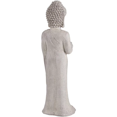 John Timberland Standing Buddha Statue Sculpture Zen Garden Decor Indoor Outdoor Front Porch Patio Yard Outside Home Balcony Gray Faux Stone 32" Tall 6 John Timberland Standing Buddha Statue Sculpture Zen Garden Decor Indoor Outdoor Front Porch Patio Yard Outside Home Balcony Gray Faux Stone 32" Tall - Image 6