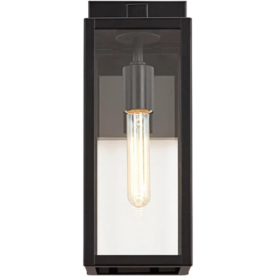 John Timberland Modern Outdoor Wall Light Fixture Mystic Black 14 1/4" Clear Glass Panel For Exterior Barn Deck House Porch Yard Patio Outside Garage 4 John Timberland Modern Outdoor Wall Light Fixture Mystic Black 14 1/4" Clear Glass Panel For Exterior Barn Deck House Porch Yard Patio Outside Garage - Image 4