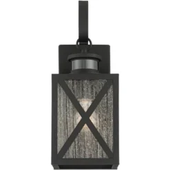 John Timberland Vintage Outdoor Wall Light Fixtures Set Of 2 Textured Black 14 1/2" Dusk To Dawn Motion Sensor For Exterior House -Modern Lighting Store GUEST ae284617 f4d0 4c2d 86ae bc6a9386c9dc
