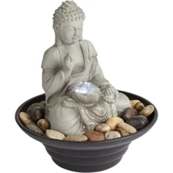 John Timberland Zen Buddha Indoor Tabletop Water Fountain With Light LED 10" High Sitting For Table Desk Office Relaxation 7 John Timberland Zen Buddha Indoor Tabletop Water Fountain With Light LED 10" High Sitting For Table Desk Office Relaxation -Modern Lighting Store GUEST b0a01c46 cd6e 41d8 adc8 638c6f6d894f