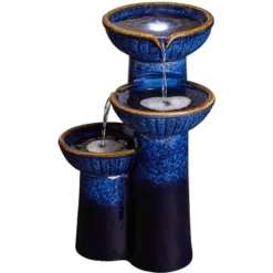 John Timberland Modern Outdoor Floor Water Fountain With Light LED 26 3/4" High Cascading Bowls For Yard Garden Patio Deck 13 John Timberland Modern Outdoor Floor Water Fountain With Light LED 26 3/4" High Cascading Bowls For Yard Garden Patio Deck -Modern Lighting Store GUEST b3896441 0414 4733 87f2 190f591f613d