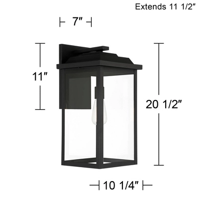 John Timberland Eastcrest Modern Outdoor Wall Light Fixture Textured Black 20 1/2" Clear Glass Panels For Post Exterior Barn Deck House Porch Patio 6 John Timberland Eastcrest Modern Outdoor Wall Light Fixture Textured Black 20 1/2" Clear Glass Panels For Post Exterior Barn Deck House Porch Patio - Image 6