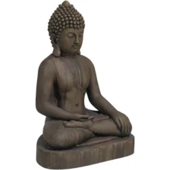 John Timberland Sitting Buddha Statue Sculpture Zen Decor Outdoor Garden Front Porch Patio Yard Outside Dark Sandstone Faux Stone Finish 29 1/2" High 10 John Timberland Sitting Buddha Statue Sculpture Zen Decor Outdoor Garden Front Porch Patio Yard Outside Dark Sandstone Faux Stone Finish 29 1/2" High -Modern Lighting Store GUEST baca393a f663 49dd a16a 3d1b1ff75625