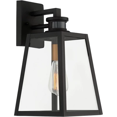 John Timberland Arrington Modern Outdoor Wall Light Fixtures Set Of 2 Black Motion Sensor 14 3/4" Clear Glass For Post Exterior Barn Deck House Porch 4 John Timberland Arrington Modern Outdoor Wall Light Fixtures Set Of 2 Black Motion Sensor 14 3/4" Clear Glass For Post Exterior Barn Deck House Porch - Image 4