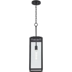 John Timberland Modern Outdoor Hanging Light Fixture Mystic Black 27 1/4" Clear Glass Panel For Exterior Barn Deck House Porch Patio Outside Garage -Modern Lighting Store GUEST bec14b49 3159 42bc b83f f02e93f3d6b9
