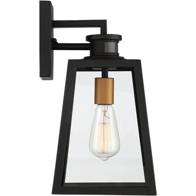 John Timberland Arrington Modern Outdoor Wall Light Fixtures Set Of 2 Black Motion Sensor 14 3/4" Clear Glass For Post Exterior Barn Deck House Porch 5 John Timberland Arrington Modern Outdoor Wall Light Fixtures Set Of 2 Black Motion Sensor 14 3/4" Clear Glass For Post Exterior Barn Deck House Porch - Image 5