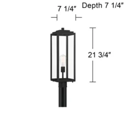 John Timberland Titan Modern Outdoor Post Light Mystic Black 21 3/4" Clear Glass Panels For Exterior Barn Deck House Porch Yard Patio Home Outside -Modern Lighting Store GUEST c5accce4 b37d 4353 8288 4e8009ff2e42