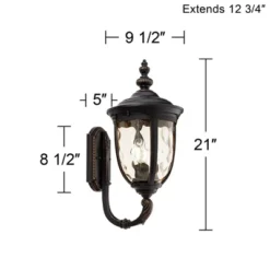 John Timberland Bellagio Vintage Rustic Outdoor Wall Light Fixture Veranda Bronze Upbridge 21" Hammered Glass Sconce For Post Exterior Barn Deck House 14 John Timberland Bellagio Vintage Rustic Outdoor Wall Light Fixture Veranda Bronze Upbridge 21" Hammered Glass Sconce For Post Exterior Barn Deck House -Modern Lighting Store GUEST c5ef818d ea37 43ac add7 93560b09b33b