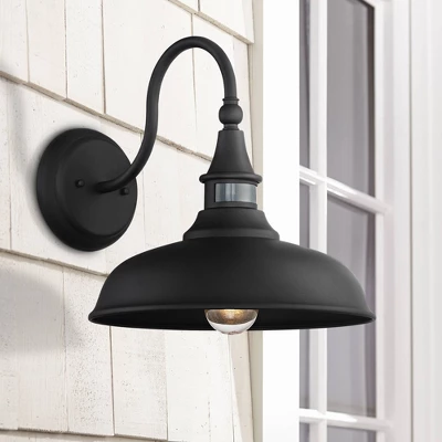 John Timberland Gough Rustic Industrial Wall Light Fixture Set Of 2 Texturized Black Dusk To Dawn Motion Sensor 12 1/2" For Post Exterior Barn Deck 7 John Timberland Gough Rustic Industrial Wall Light Fixture Set Of 2 Texturized Black Dusk To Dawn Motion Sensor 12 1/2" For Post Exterior Barn Deck - Image 7