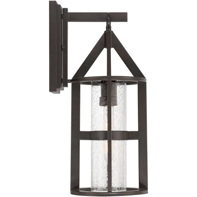 John Timberland Argentine Modern Industrial Outdoor Wall Light Fixture Bronze Metal 21" Clear Seedy Glass For Post Exterior Barn Deck House Porch Yard 6 John Timberland Argentine Modern Industrial Outdoor Wall Light Fixture Bronze Metal 21" Clear Seedy Glass For Post Exterior Barn Deck House Porch Yard - Image 6