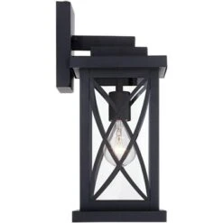 John Timberland Woodland Park Outdoor Wall Light Fixture Black Dusk To Dawn 15" Clear Glass For Post Exterior Barn Deck House Porch Yard Patio Home -Modern Lighting Store GUEST c6efa28d b4f1 4ea4 ac76 39fa76e2932b