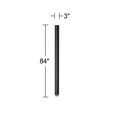 John Timberland Modern Outdoor Direct Burial Post Light Pole Black Cast Aluminum 84" For Post Garden Yard 4 John Timberland Modern Outdoor Direct Burial Post Light Pole Black Cast Aluminum 84" For Post Garden Yard - Image 4