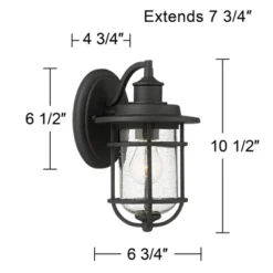 John Timberland Markham Modern Nautical Outdoor Wall Light Fixtures Set Of 2 Textured Black 10 1/2" Clear Seedy Glass For Post Exterior Barn Deck Home 15 John Timberland Markham Modern Nautical Outdoor Wall Light Fixtures Set Of 2 Textured Black 10 1/2" Clear Seedy Glass For Post Exterior Barn Deck Home -Modern Lighting Store GUEST ca3e4d3b b348 439e ac1c ca6282bdde1c