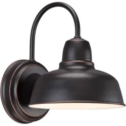 John Timberland Urban Barn Rustic Industrial Farmhouse Outdoor Wall Light Fixtures Set Of 2 Oil Rubbed Bronze Gooseneck Arm 11 1/4" For Post Exterior -Modern Lighting Store GUEST cb4a31eb 26b7 4bd2 a88b 6ac4a84dc956