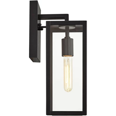 John Timberland Modern Outdoor Wall Light Fixture Mystic Black 14 1/4" Clear Glass Panel For Exterior Barn Deck House Porch Yard Patio Outside Garage 6 John Timberland Modern Outdoor Wall Light Fixture Mystic Black 14 1/4" Clear Glass Panel For Exterior Barn Deck House Porch Yard Patio Outside Garage - Image 6