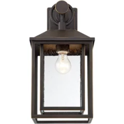 John Timberland Califa Mission Outdoor Wall Light Fixture Bronze 18" Clear Textured Glass For Post Exterior Barn Deck House Porch Yard Posts Patio 8 John Timberland Califa Mission Outdoor Wall Light Fixture Bronze 18" Clear Textured Glass For Post Exterior Barn Deck House Porch Yard Posts Patio -Modern Lighting Store GUEST cbb5a1fb 6692 4623 b278 69f567a1327a